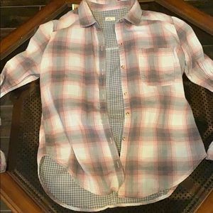 Pink and grey flannel